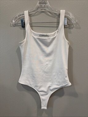 Dress Forum White Tank Bodysuit One-Piece